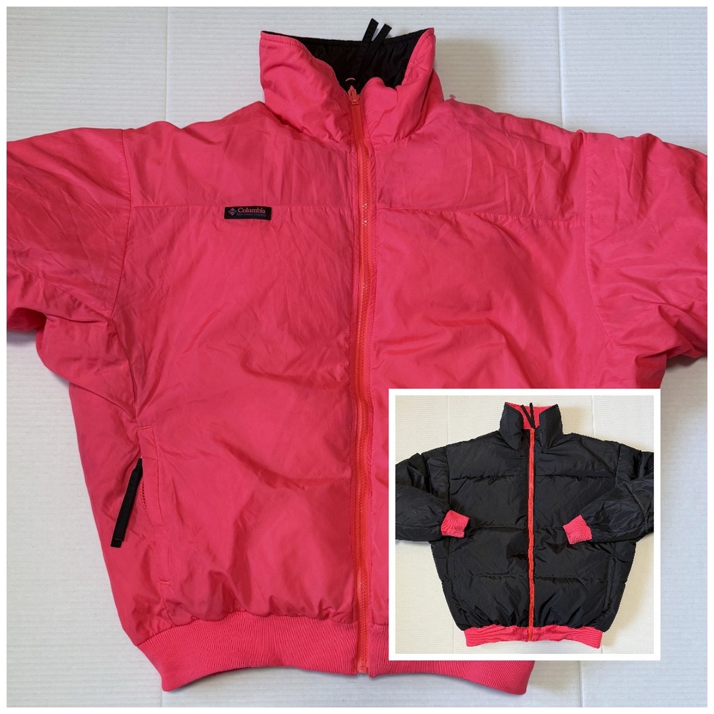COLUMBIA Radial Sleeve - Men's Vintage 90's Reversible Ski Jacket - Size Large
